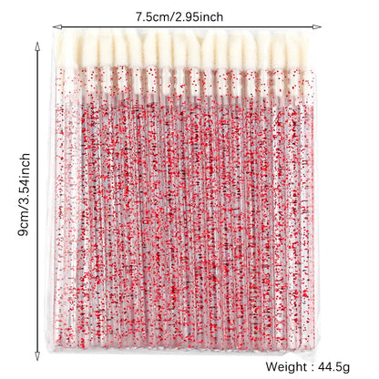 Lanjinglin 5/50 Pcs Disposable Lip Brush Makeup Brushes – Lipstick Applicator Wands & Eyelash Extension Tool, Professional Beauty Accessories